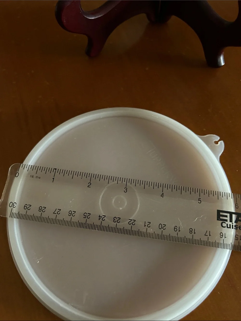 Vintage Tupperware Translucent White Round Plastic Lid